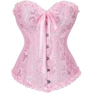 Pink Modern Corset Selvedge Shaper Bonus Panties Large